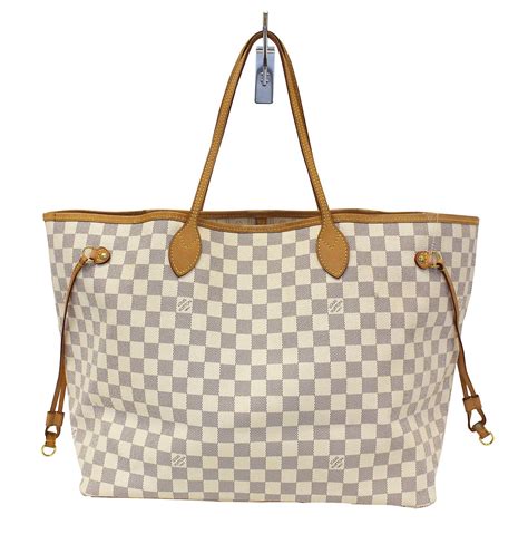 white and gray checkered louis vuitton|louis vuitton neverfull pouch.